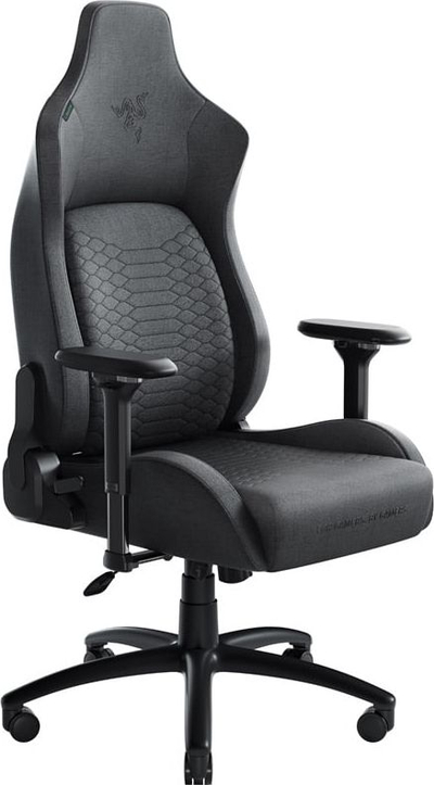 Karrige gaming Razer Iskur Fabric XL, me mbështetje mesi të integrume, prej materiali tekstili, gri e errët