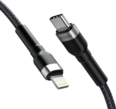 Kabllo USB Wozinsky WNBCL2, USB C në Lightning, 2 m, e zezë