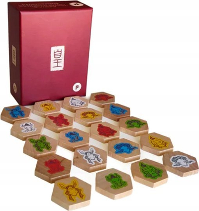 Set aksesorësh për lojë tavoline Huang Wooden Leaders, 25 tokene druri, për lojën Huang