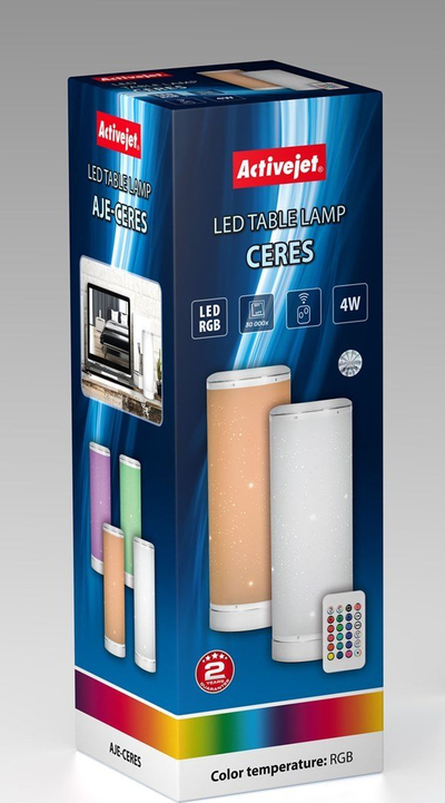 Ламба за маса Activejet AJE-CERES, LED RGB, 200lm, повеќебојна