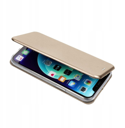 Këllëf libri OEM Elegance për iPhone 17, me magnet, me xhep për karta, ngjyrë ari