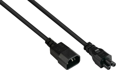 Kabllo rryme Alcasa P1405-S010, C14 në C5, 1 m, e zezë