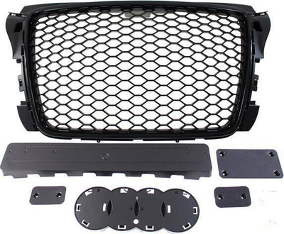 Grillë e përparme Audi A3 8P RS Style, 2009-2012, e zezë me shkëlqim