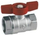 Rubinet sferik Giacomini R251X003, F-F 1/2", me dorezë T, i kuq
