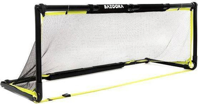Portë futbolli BazookaGoal 200×75 EXT, teleskopike, e palosshme, e zezë