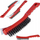 Furçë pastrimi për grilë BBQ Cleaning Brush, 27.5 cm, me skraper, e kuqe