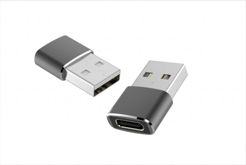 Adapter USB Art OEM-C14, USB-A në USB-C, USB 2.0, i zi
