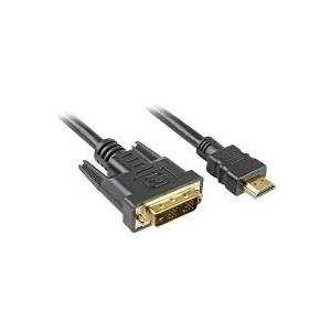 Kabllo HDMI në DVI-D Sharkoon, 2 m, e zezë