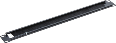 Panel kabineti RACK Delta A19-PK, 19", me furça për kabllot, i zi