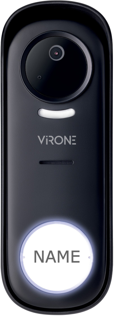Interfon i jashtëm me video Virone VDP-76KV, Full HD 1080p, pa tela, i zi