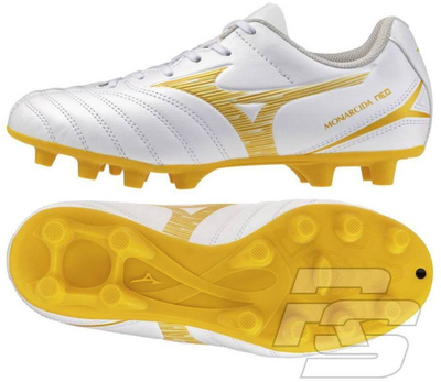 Фудбалски копачки Mizuno Monarcida Neo III Select Jr FG, унисекс, бр. 36.5, бели