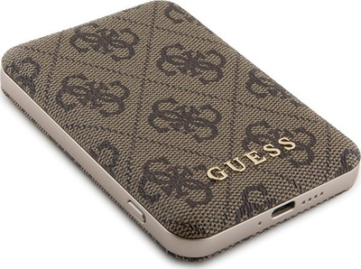 Karikues portativ Guess GUPB5FP4EMGW, 5000mAh, 15W me karikim me valë, kafe