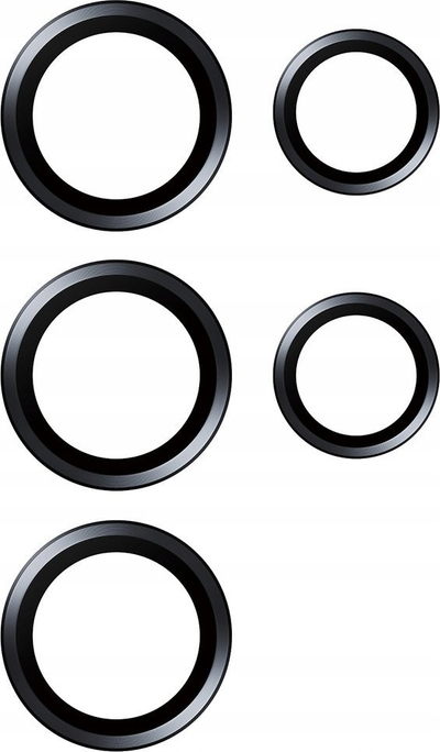 Mbrojtës kamere PanzerGlass Hoops për Samsung Galaxy S24 Ultra, set rrathësh, i zi