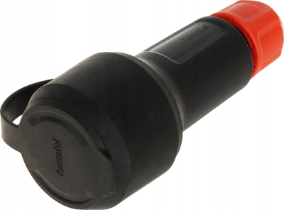Prizë gome RED RUBBER Schuko 2P+E 16A, IP54, e zezë