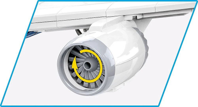 Lodër ndërtimi COBI Boeing 787 8 Dreamliner, avion pasagjerësh, model për koleksionistë, shumëngjyrësh