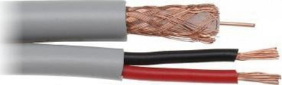 Kabllo CCTV Wire Cable RG-59 + 2x0.75mm², koaksiale, për kamera sigurie