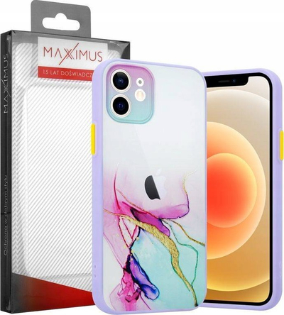 Mbulesë telefoni Maxximus MX Aquarelle për iPhone 12 Pro, plastike, mint pink