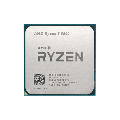 Procesor AMD Ryzen 5 5500 , 3.6 GHz Bazë / 4.2 GHz Max Boost, 6-Core / 12-Thread, 16 MB Cache, 65 W – Socket AM4 (Zen 3 / Vermeer Series)
