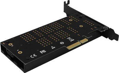 Përshtatës Axagon PCI-E x4 to 2x M.2 NVMe dhe ftohje aktive SATA