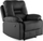Set ulëse dhome dite BERGEN, lëkurë sintetike, mekanizëm manual recliner, i zi