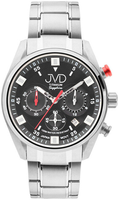 Orë për meshkuj JVD Titanium JE2005.1, e argjendtë