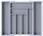 Organizues sirtari Rejs Drawer Liner, 400 mm, plastik, gri