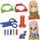 Set lodër plastelinë Hua Li Toys Funny Hair Salon, 6 ngjyra, aksesorë parukerie, shumëngjyrësh