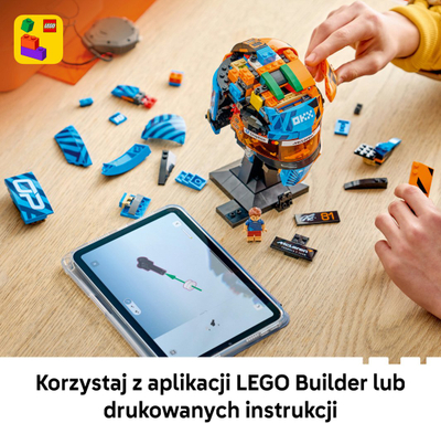 Set LEGO Editions Kask Oscar Piastri McLaren 43017, 793 pjesë, blu portokalli