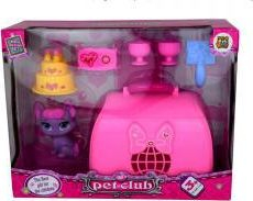 Set lodrash Pro Kids Carrier and Pet Club Animals, me kafshë shtëpiake, me aksesorë kujdesi, shumëngjyrësh