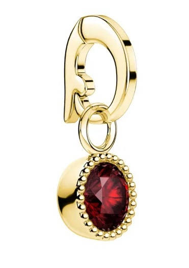 Pendant për varëse Rosefield PE-Gold-Jan, i artë/ i kuq
