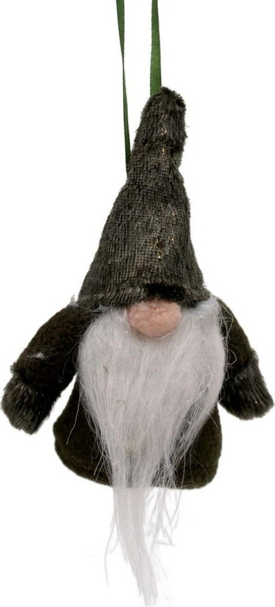 Varëse dekorative Krishtlindjesh Koopman Santa Claus, plastike, me mjekër të bardhë, jeshile