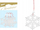 Varëse zbukurimi për pemë MFP Snowflake, set 3 copë, dru, ngjyrë argjendi