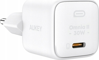 Karikues rrjeti AUKEY PA-B1L Omnia II Mini, USB C, 30W Power Delivery, i bardhë