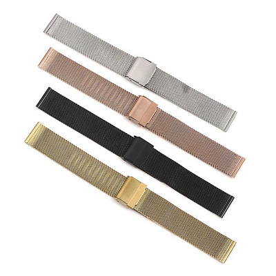 Rrip milanez 4wrist për Samsung 22mm, rozë e artë