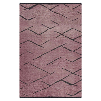 Tepih me thekë të integruara, 160×230 cm HM7674.06, rozë/ zezë
