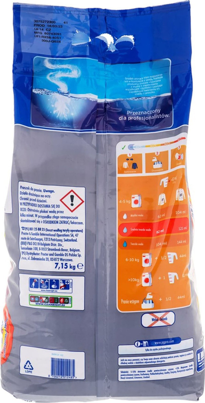 Pluhur larës Vizir Professional Color, 7.15 kg, për rroba me ngjyra