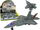Avion lodër Leantoys me fërkim 1:72, metal, me dritë edhe tinguj, gri e errët
