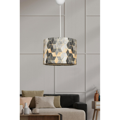 Llambë tavani metal+pëlhurë Ø28×65 cm (HM7370)