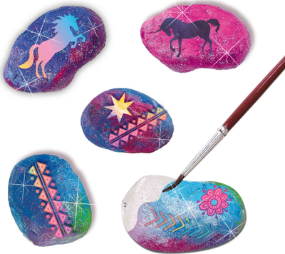 Set krijues pikturimi SES Creative Painting Galaxy Stones, gurë për zbukurim, për kalamaj