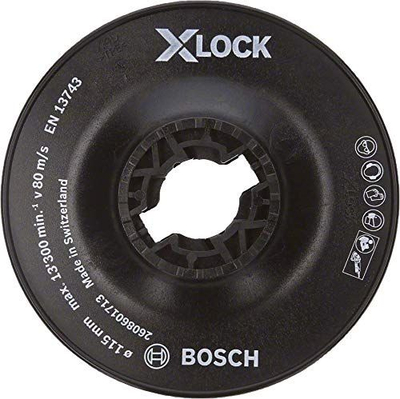 Platore mbështetëse Bosch X-LOCK 2608601713, 115mm, e fortë, e zezë