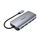 USB C хаб Јунитек D1122A01, 2x HDMI 4K, RJ 45, сив