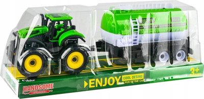 Lodër traktor me cisternë Handsome 6102, me rimorkio, për fëmijë 3+