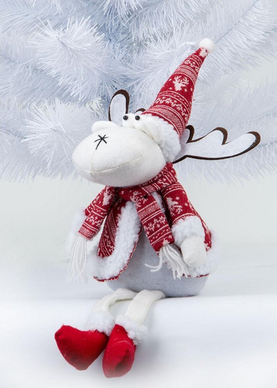 Rendi dekorativ Saska Garden Christmas Decorative Reindeer, 55cm, i kuq