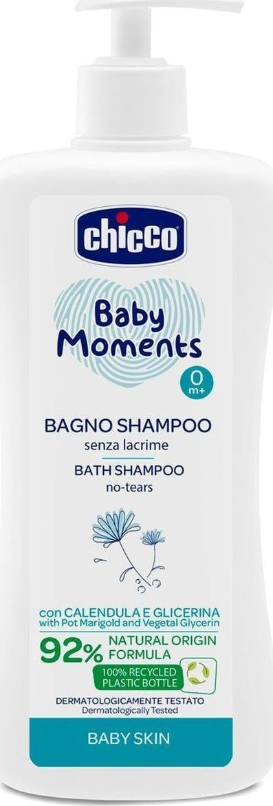 Гел за туширање и шампон Chicco BM, 500 ml, за новороденчиња и деца