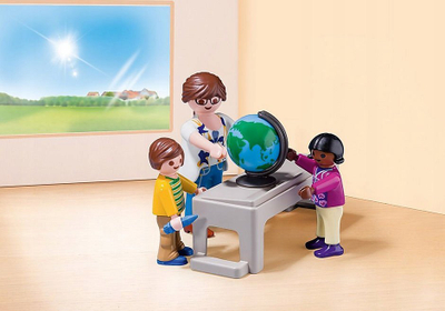 Set lodrash Playmobil School Carry Case, klasa e shkollës, me figura dhe gjëra shoqëruese, me ngjyra të ndryshme