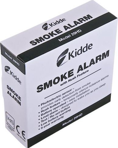 Аларм за чад Kidde 29HDRB 29HD, оптички, со батерија, бел
