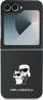 Mbulesë telefoni Karl Lagerfeld Saffiano Metal Pin për Samsung Galaxy Z Flip 6, me figurë, e zezë