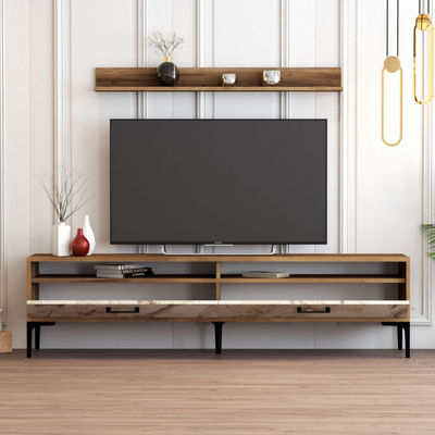 Set për TV Melaminë mermeri (HM9517.04), bardhë