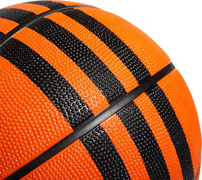 Top basketbolli adidas 3 Stripes Rubber X3, nr. 7, gome e fortë, portokalli