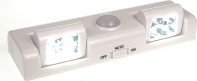 Llambë LED me sensor lëvizjeje dhe errësire LBS-01, me bateri, e bardhë
